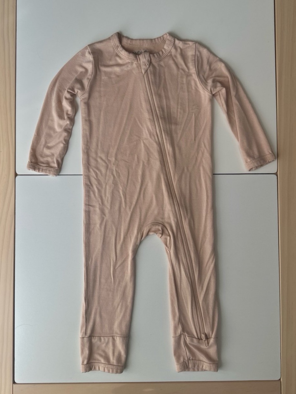 Kyte Baby Zippered Romper Porcelain Pale Pink 6-12m
